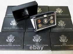 1992 thru 1998 Government Issued Premier Silver Proof Set Complete Run of 7