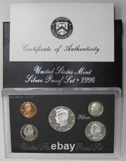 1992 thru 1998 Government Issued Silver Proof Set Complete Run of 7