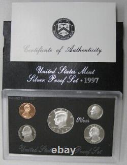 1992 thru 1998 Government Issued Silver Proof Set Complete Run of 7