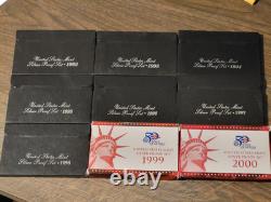 1992 to 2014 United States Mint Silver Proof Sets 21 San Francisco Sets