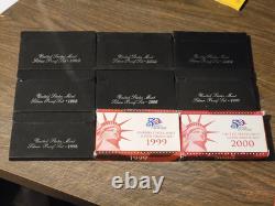 1992 to 2014 United States Mint Silver Proof Sets 21 San Francisco Sets