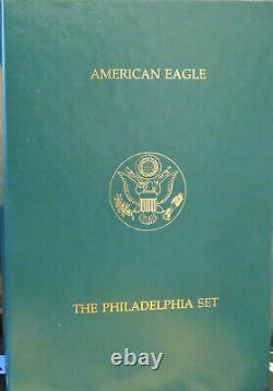 1993 PHILADELPHIA GOLD and SILVER AMERICAN EAGLE 5 COIN PROOF SET ORIGINAL BOX