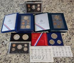 1993 Premier Silver Proof Set 1990 & 1993 Prestige Set 1776-1976 Bicentennial