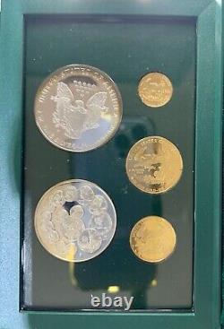 1993 The Philadelphia Set 5 Coin Proof Set With Original Box & COA
