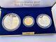 1993 Us Mint Bill Of Rights 3 Coin Proof Set, Gold & Silver, Box, Coa