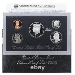 1993 US Mint Silver Proof set 90% Silver Kennedy Black box (OGP) 5 coins 1993 US Mint Silver Proof set 90% Silver Kennedy Black box (OGP) 5 coins