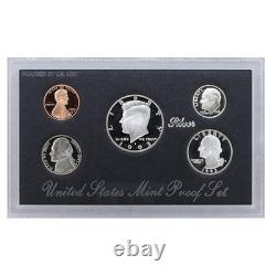 1993 US Mint Silver Proof set 90% Silver Kennedy Black box (OGP) 5 coins