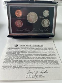 1993 United States Mint Premier Silver Proof Set San Francisco Mint with COA