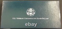 1994 US Mint $1 U. S. Veterans Commemorative 3-Coin Set Proof