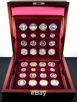 1995 1996 US Atlanta Olympic Games 32 Gold & Silver Coin Proof UNC Complete Set