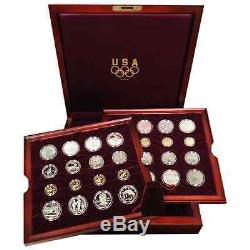 1995-1996 U. S. Atlanta Olympics Silver, Gold Complete 32 Coin Set Proof and UNC