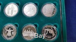 1995-96 8 Coin Proof Silver $1 Olympic Set COA & Boxes