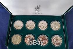 1995/96 Atlanta Olympic 8 Coin Proof Silver Dollar Set WithCOA Original Box