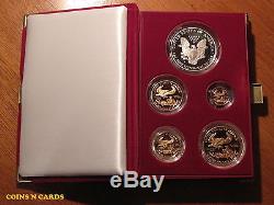 1995-W 10th Anniversary 5 Coin American Proof Eagle West Point Issue Set RARE