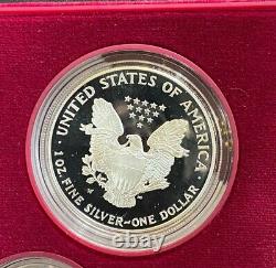 1995 W 10th Anniversary Set 5pc American Gold Eagle Set and Silver Eagle OGP