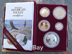1995-W 5-Coin Proof Gold & Silver American Eagle Set (NOT GRADED)