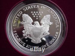 1995-W AMERICAN EAGLE 5 COIN 10th ANNIVERSARY SILVER GOLD PROOF SET w BOX COA