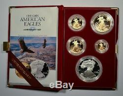 1995-W American Eagle 10th Anniversary Gold & Silver Bullion Proof Set