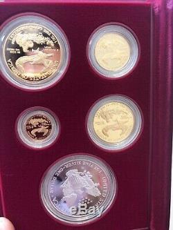 1995-W American Eagle 10th Anniversary Gold & Silver Proof Set All Orig. Pkg