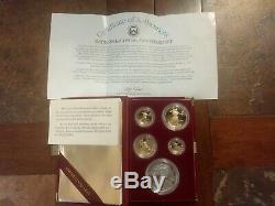 1995-W American Eagle 10th Anniversary Gold & Silver Proof Set Exact item COA