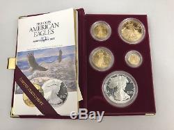 1995-W American Eagle 10th Anniversary Gold & Silver Proof Set with Box & COA