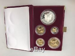 1995-W American Eagle 10th Anniversary Gold & Silver Proof Set with Box & COA