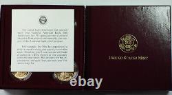 1995-W American Eagle Gold & Silver 10th Anniversary Proof 5 Coin Set in Box