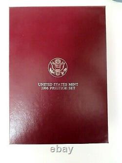 1996 Prestige BOXED 7 Coin Proof Set, Atlanta Olympics Silver Dollar NO COA