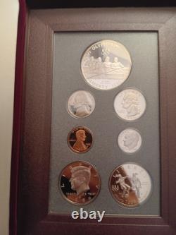 1996 S Prestige Proof Set 90% Silver Dollar 7 Coins WithCOA. OGP