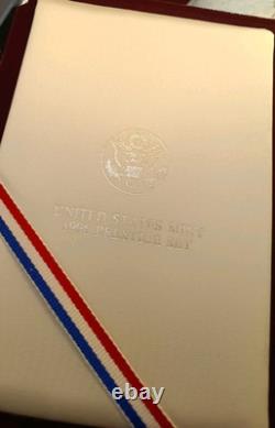 1996 S Prestige Proof Set 90% Silver Dollar 7 Coins WithCOA. OGP
