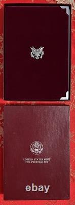 1996 S Prestige Proof Set Rowing 90% Silver Dollar 7 US Mint Coins