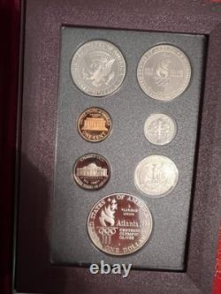 1996 S Prestige Proof Set Rowing 90% Silver Dollar 7 US Mint Coins