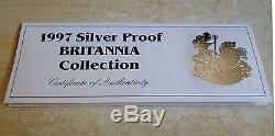 1997 BRITANNIA SILVER PROOF SET 1.85 troy ounces of pure silver top grades