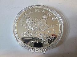 1997 China 10 Yuan Proof 1oz silver and 1/10 Oz Gold Unicorn two coin set