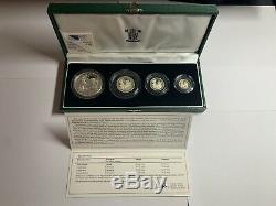 1997 Silver Proof Britannia Collection 4 coin set, cased + COA