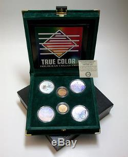 1998 St. Thomas 6 Coin Gold & Silver Hologram Proof Set