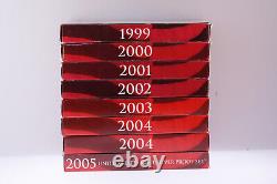 1999 2000 2001 2002 2003 2004 2005 US Mint Silver Proof Set + COA / OGP LOT OF 8