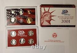 1999-2001, 2003-2006,2008 & 2010 US MINT SILVER PROOF SETS. 9 Silver Sets