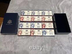 1999-2004 U. S. Mint Proof +Silver Proof Sets Government Issued Box Inc