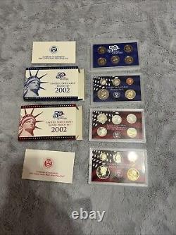 1999-2004 U. S. Mint Proof +Silver Proof Sets Government Issued Box Inc