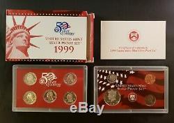 1999 -2006 Silver Proof US Mint 10 Sets with Storage Box Prices Rising! 2x99