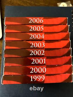 1999-2006 U. S. Mint Complete Silver Proof Sets with Boxes & COA's