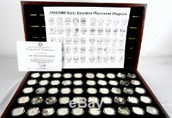1999-2008 COMPLETE SET US Silver Proof 50 State Quarters with Box & COA