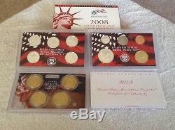 1999 2008 Complete Silver Proof Sets (10 Sets) in Original Govt Packaging