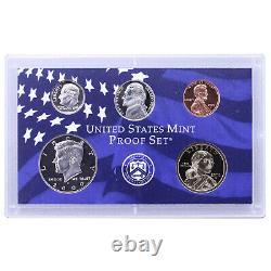 1999-2008 Proof Set Run Original Boxes & COAs 10 Sets CN-Clad US Mint 109 Coins
