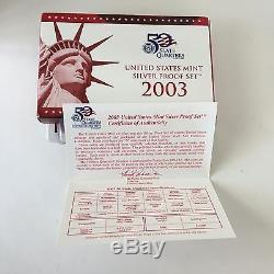 1999-2008 STATE QUARTER SILVER PROOF SET US Mint COMPLETE Orig. Boxes & COA's