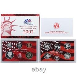 1999-2008 S Proof Set Run Box & COA 90% Silver US Mint 10 Sets 109 Coins