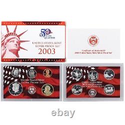 1999-2008 S Proof Set Run Box & COA 90% Silver US Mint 10 Sets 109 Coins