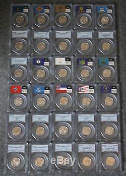 1999-2008-s Silver State Quarter 50 Coin Proof Set Pcgs Pr69 Dcam Deep Cameo