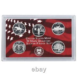 1999-2008 S State Quarter 90% Silver Proof Set Run No Boxes or COAs 50 Coins